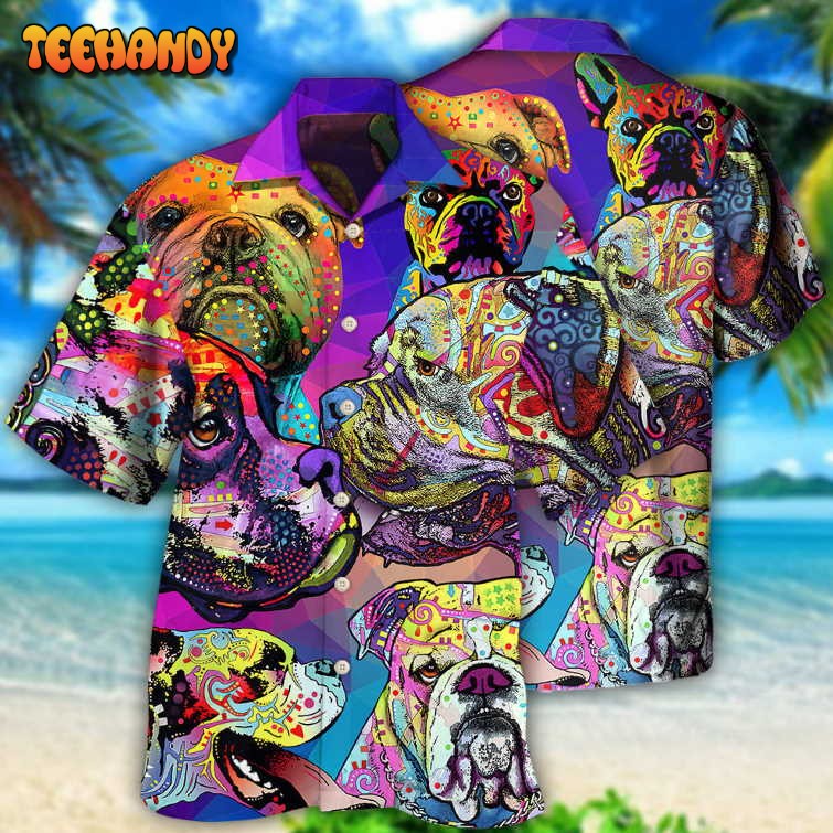 Bulldog All I Need Is Cool Bulldog Hawaiian Shirt