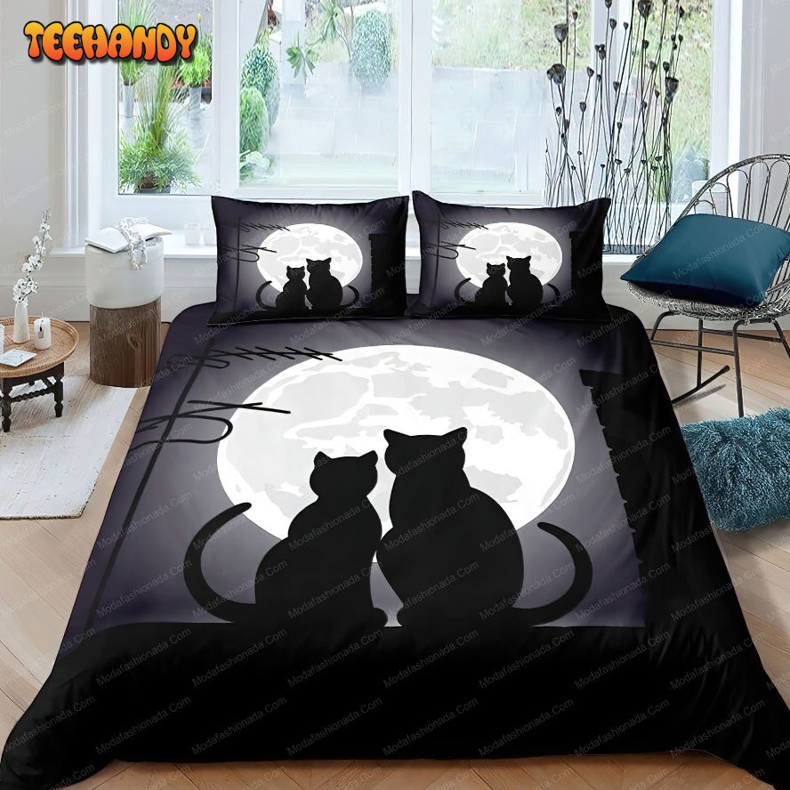 Buy 3D Moonlight Cat Black Bedding Sets Bed Sets, Bedroom Sets