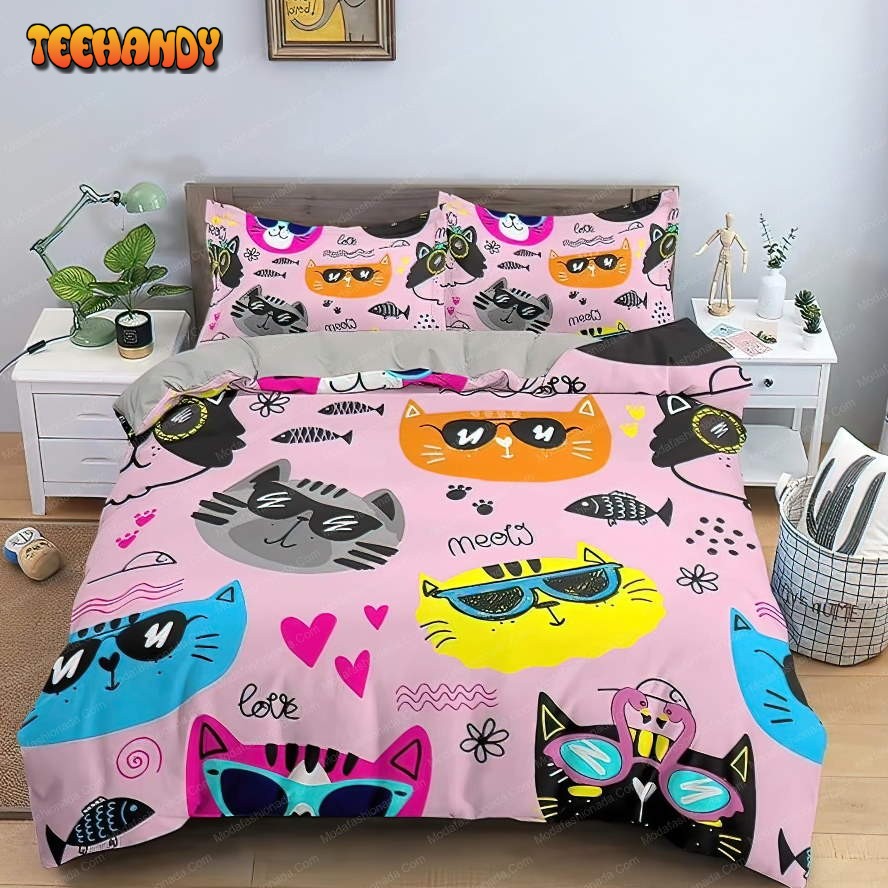 Buy Cool Cats In Different Colors Toddler Bedding Sets