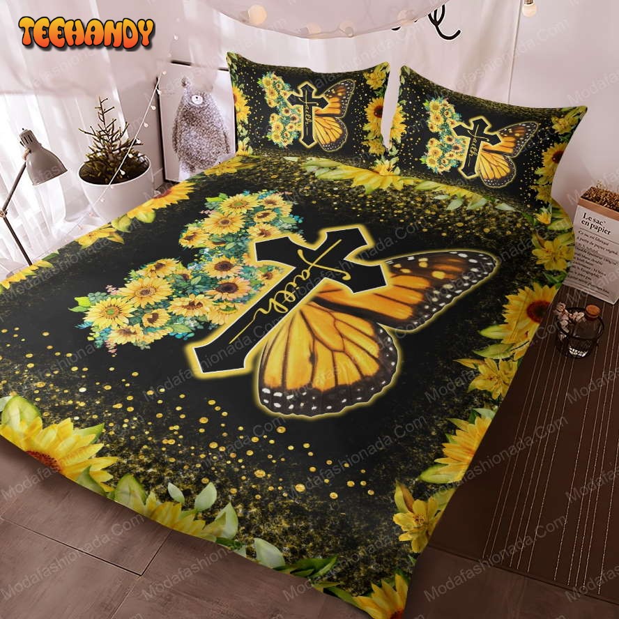 Buy Faith Jesus Christ Butterfly Sunflower Bedding Sets