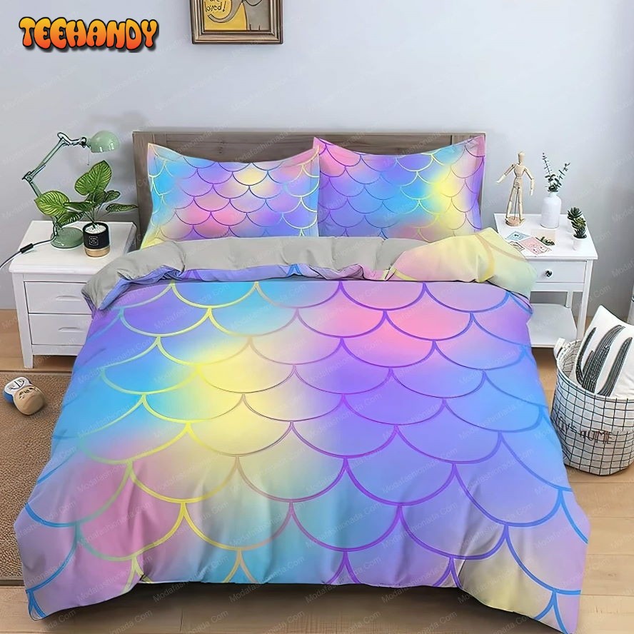 Buy Fish Scales Mermaid Gradient Colors Toddler Bedding Sets