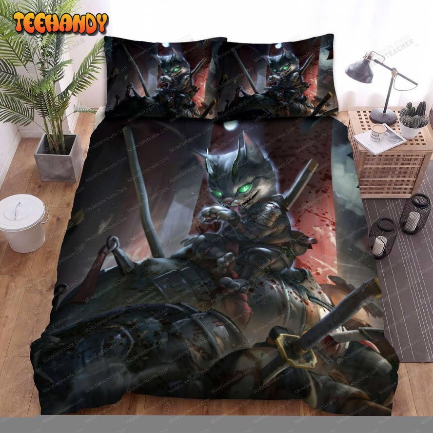 Buy Halloween Green Eyes Bloody Cat Animal 304 Bedding Set Bed Sets