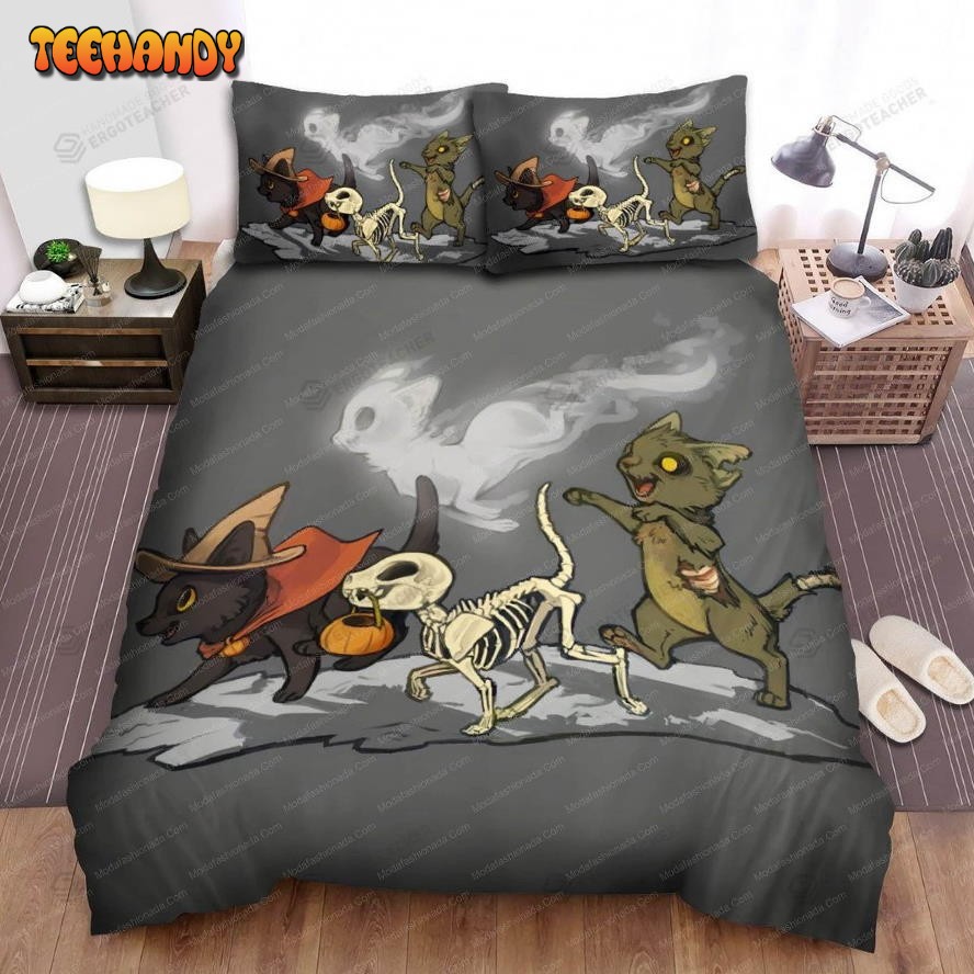 Buy Halloween In Different Forms Cat Animal 264 Bedding Set Bed Sets