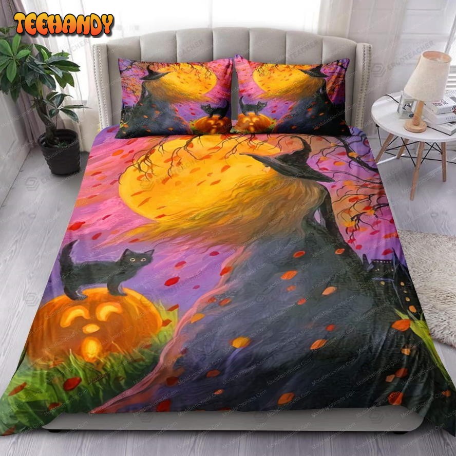 Buy Halloween Witch And Cat Animal 256 Bedding Set Bed Sets