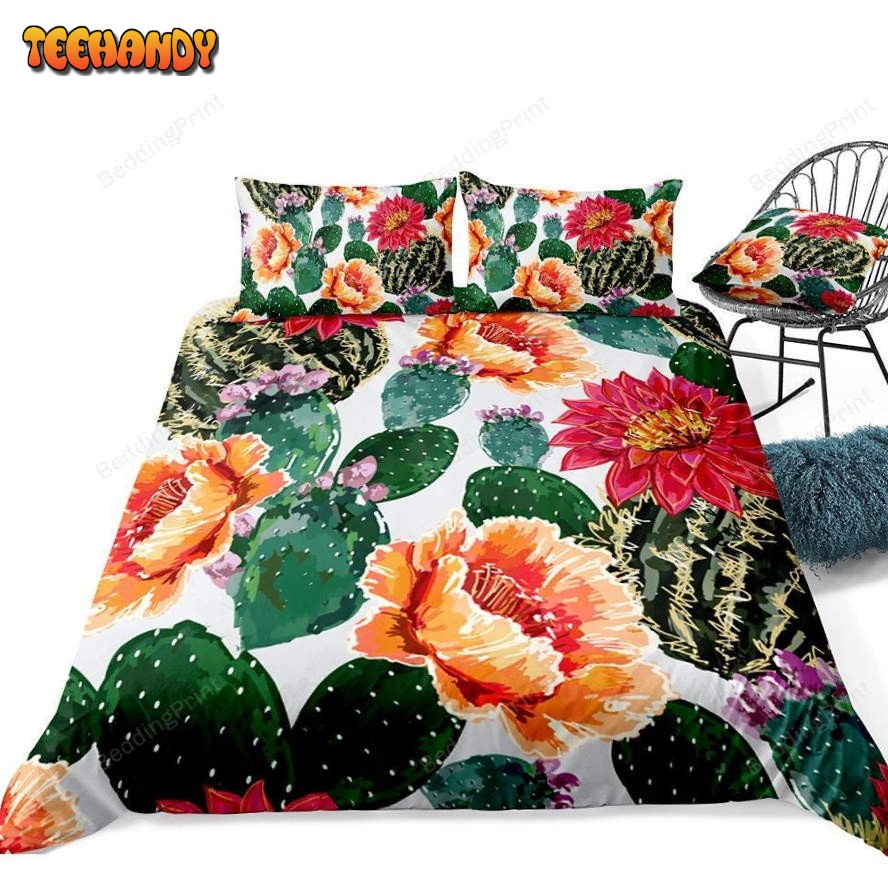 Cactus Flower Bed Sheets Duvet Cover Bedding Sets