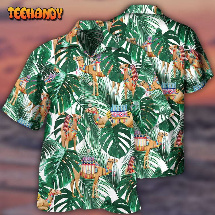 Camel In Tropical Forest Hawaiian Shirt