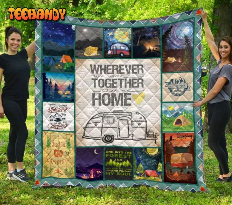 Camping 3D Quilt Blanket