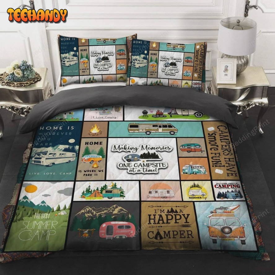 Camping Memories On Campsite At A Time Duvet Cover Bedding Sets