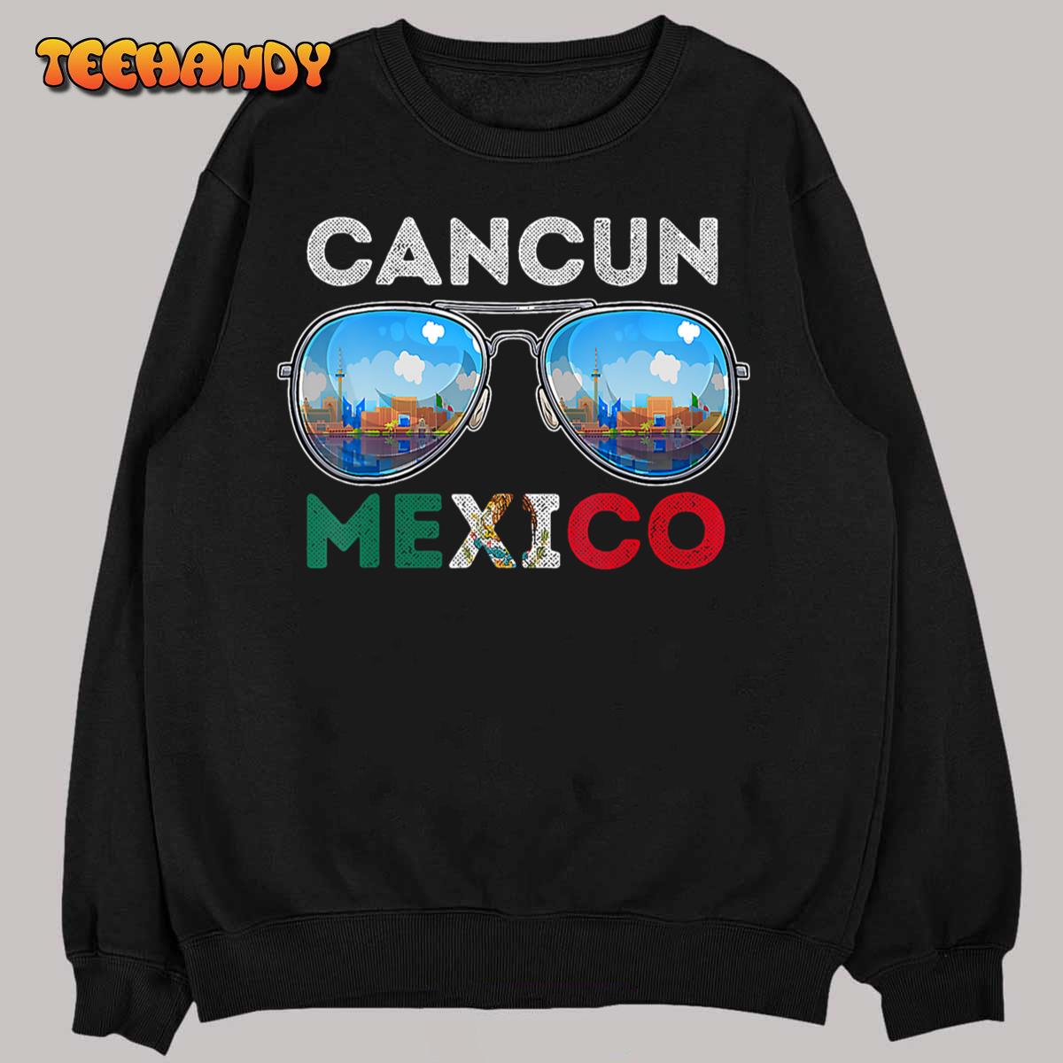 Cancun Mexico Vacation Summer Family Vintage Sunglasses UnisexT-Shirt