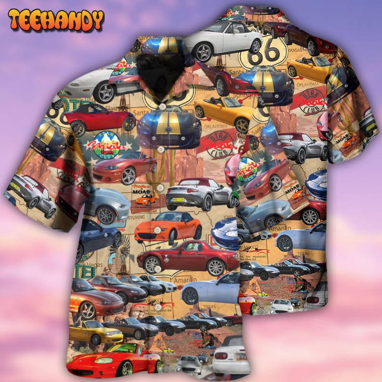 Car Lover Utah Miata Club Route 66 Hawaiian Shirt