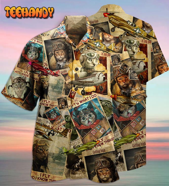 Cat Amazing Pilot Hawaiian Shirt