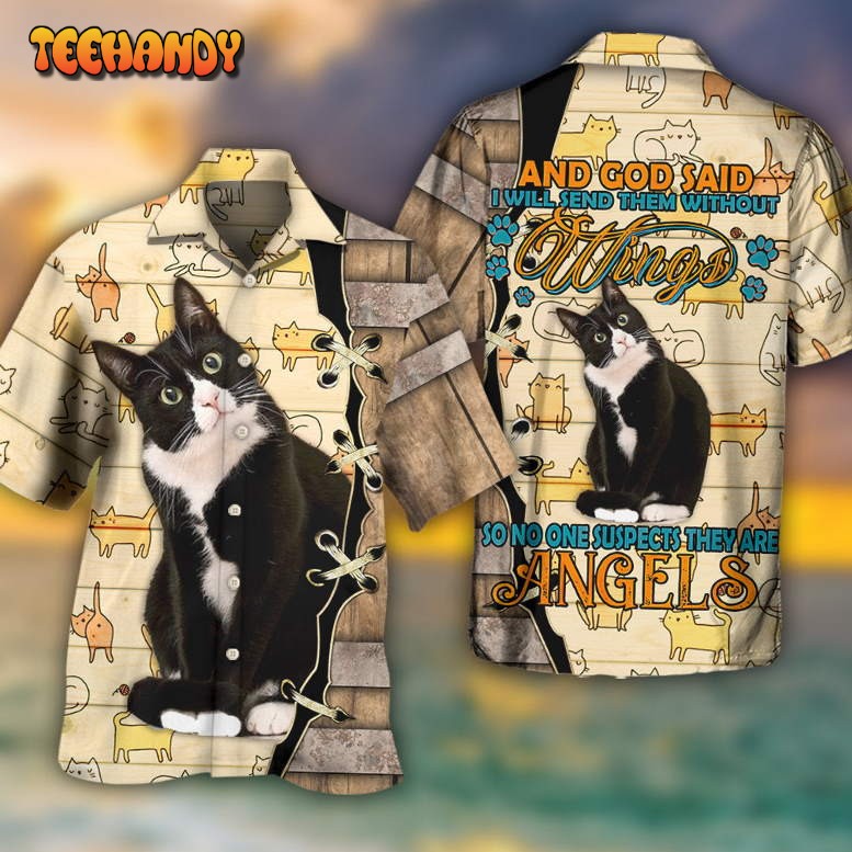 Cat Angels Without Wings Hawaiian Shirt