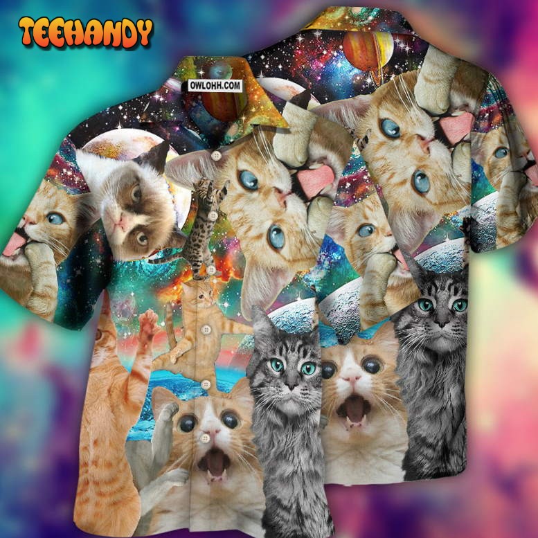 Cat Funny Amazing Galaxy Hawaiian Shirt