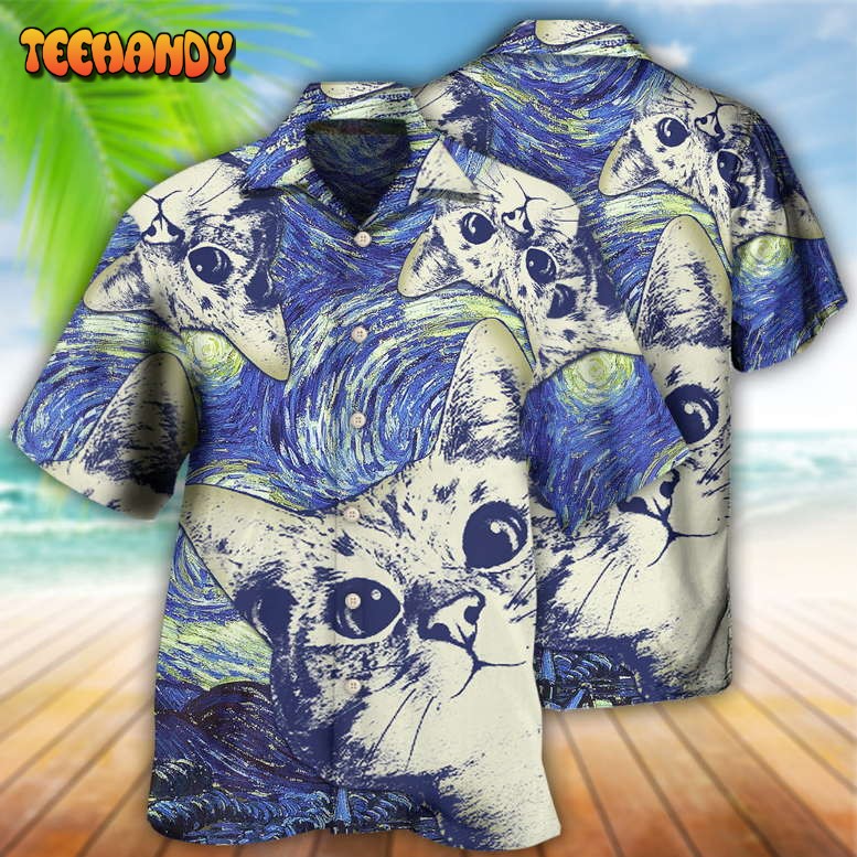 Cat Love Life Cute Hawaiian Shirt