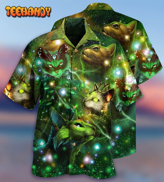 Cat Love Night And Star Mysterious Hawaiian Shirt