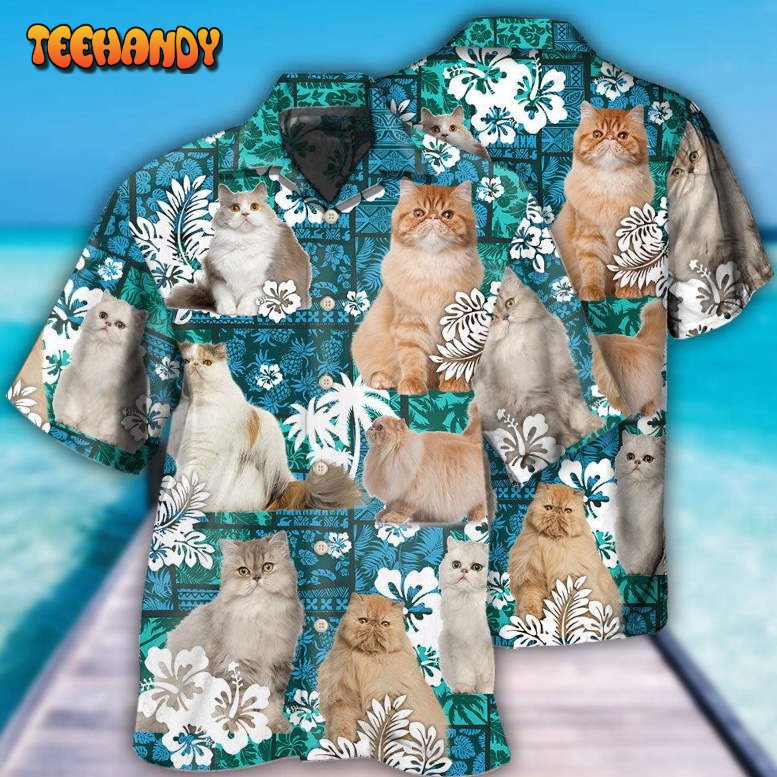 Cat Persian Cat Lover Tropical Hawaiian Shirt