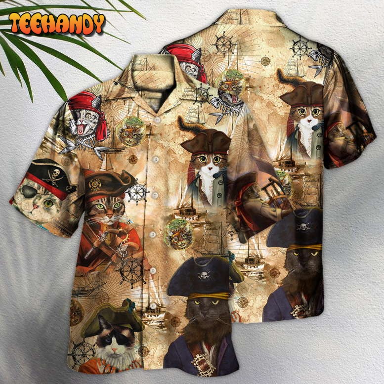 Cat Pirate Vintage Cool Hawaiian Shirt