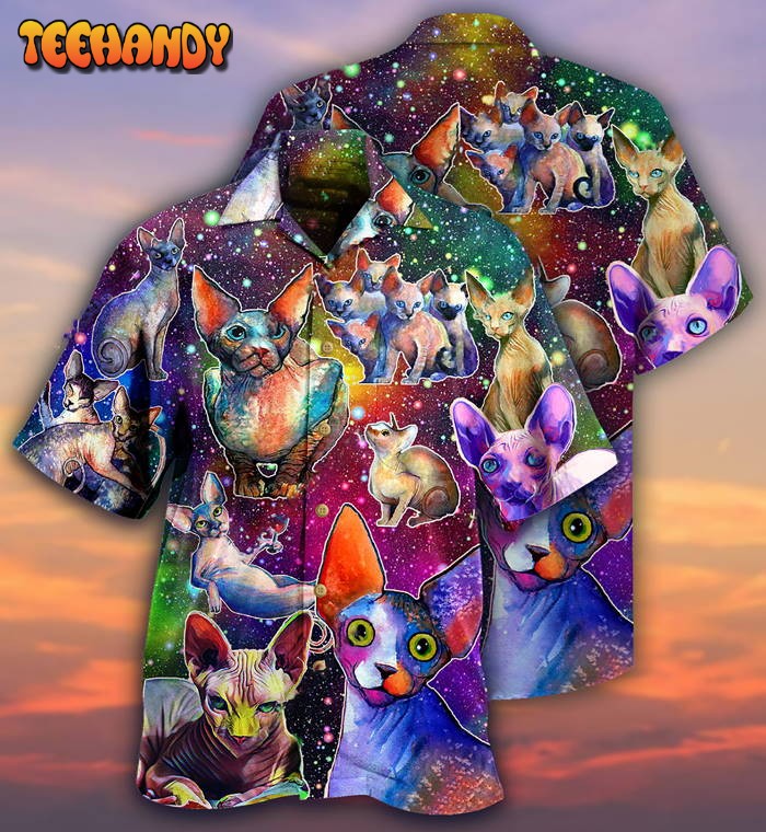 Cat To The Galaxy And Back Hawaiian Shirt