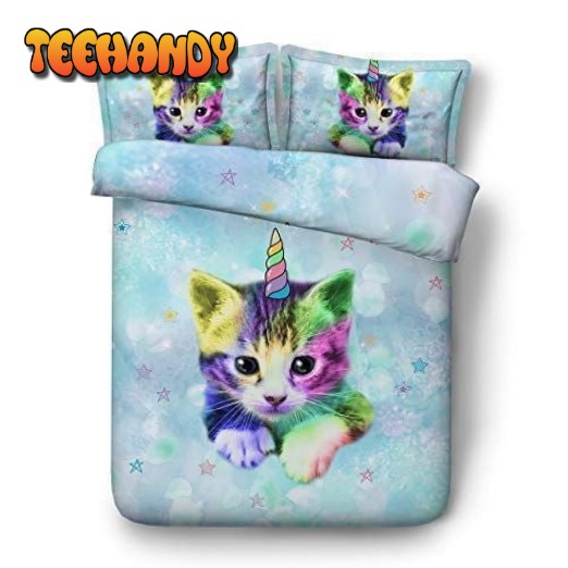 Cat Unicorn Bed Sheets Duvet Cover Bedding Sets