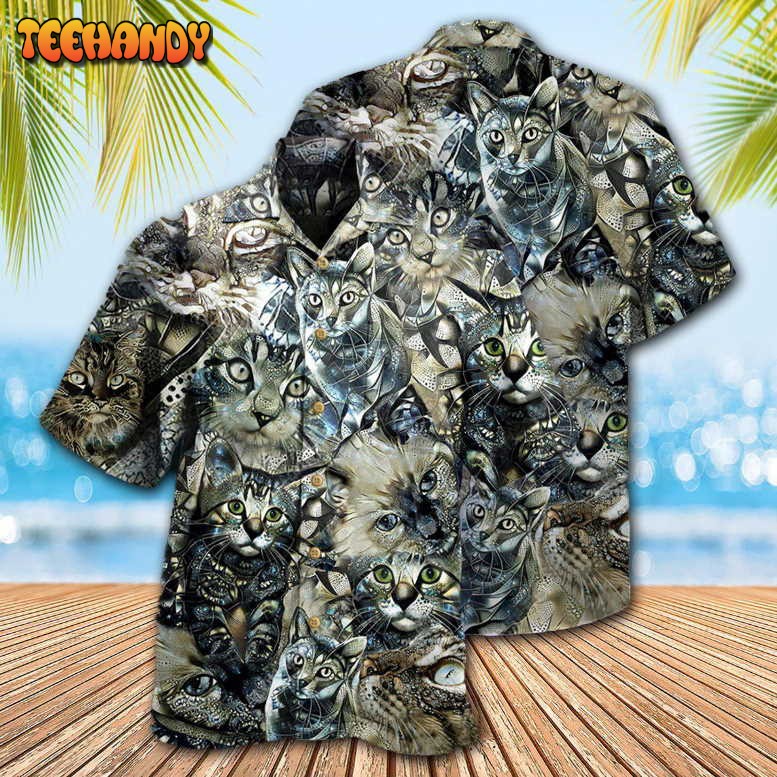 Cat Vintage Flower Hawaiian Shirt