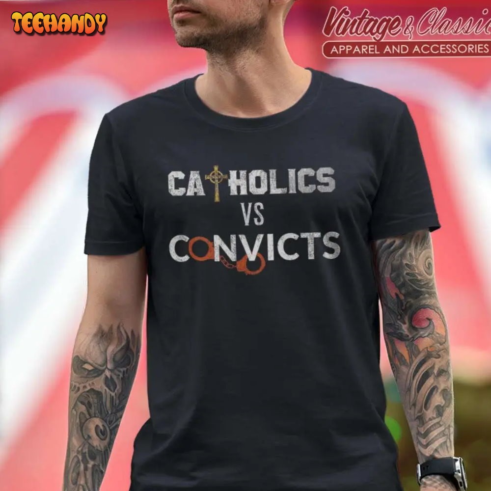 Catholics vs Convicts Shirt 1988 Notre Dame vs. Miami Football T Shirt