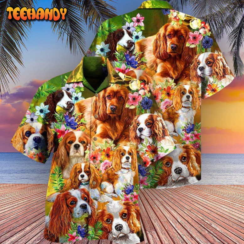 Cavalier King Charles Spaniel Dog The Best Therapy Has Fur And Four Legs Hawaiian Shirt