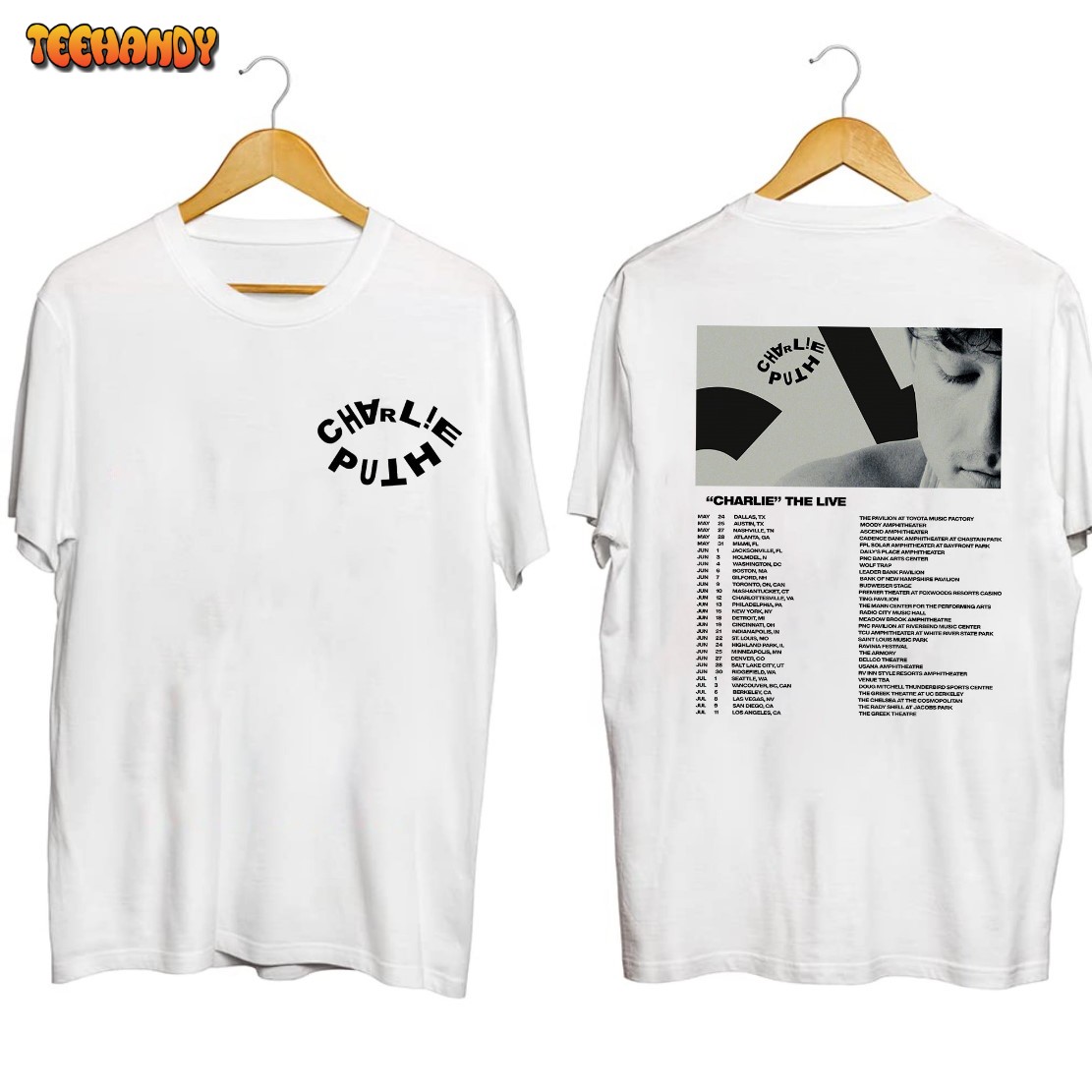 Charlie Puth 2023 Tour Shirt, Charlie The Live Experience Tour 2023 Shirt