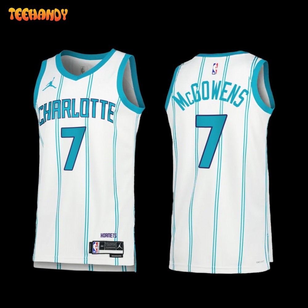 Charlotte Hornets Bryce McGowens 2022-23 White Association Edition Jersey