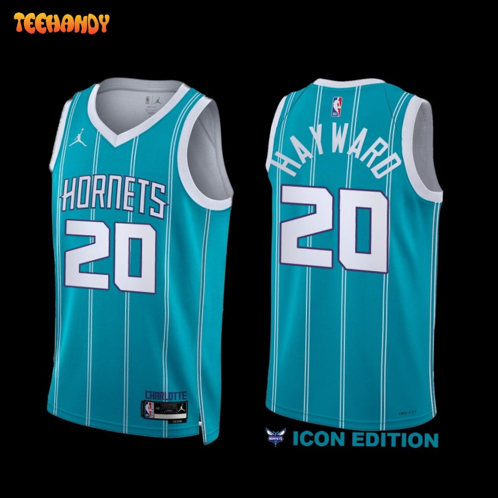 Charlotte Hornets Gordon Hayward 2022-23 Icon Edition Jersey Teal