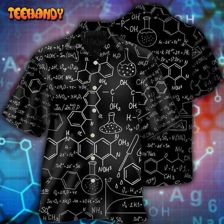 Chemistry Black Color Style Hawaiian Shirt