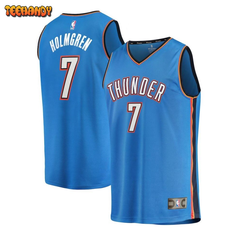 Chet Holmgren Oklahoma City Thunder Youth 2022 NBA Draft First Round Pick Fast Break Replica Jersey – Blue