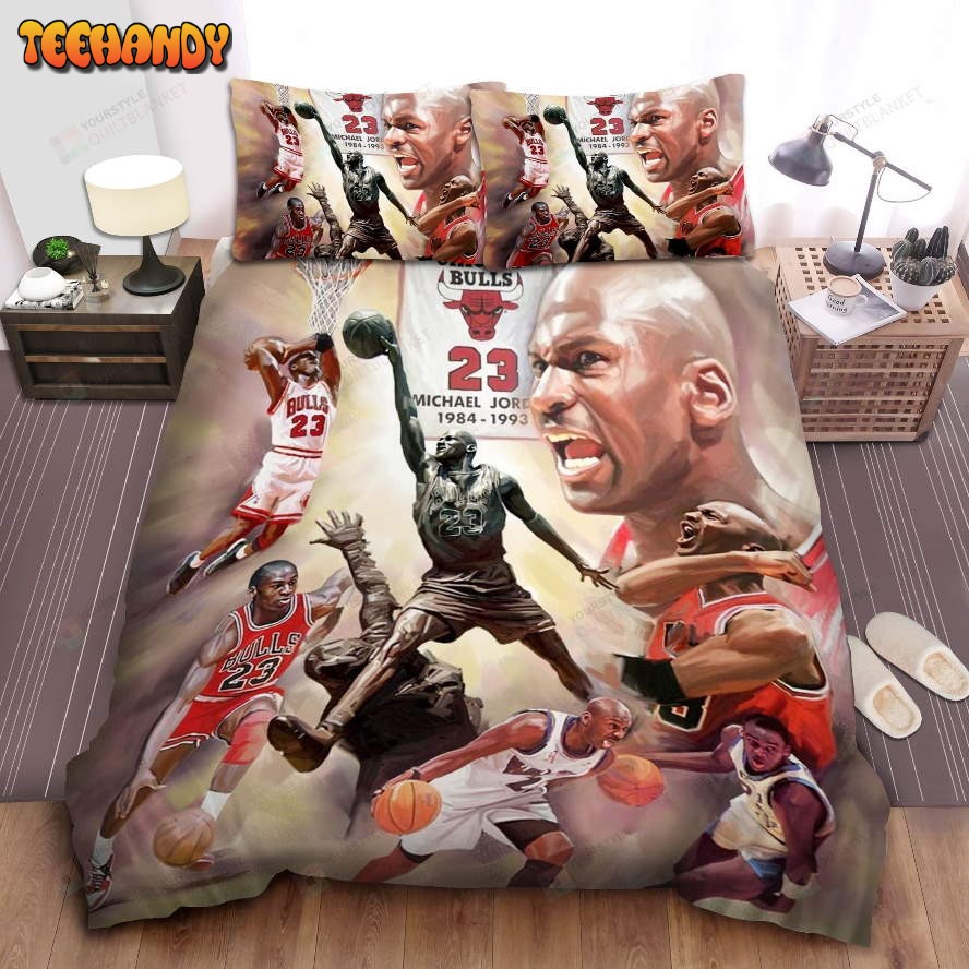 Chicago Bulls Michael Jordan Epic Moments In Career Bedding Sets