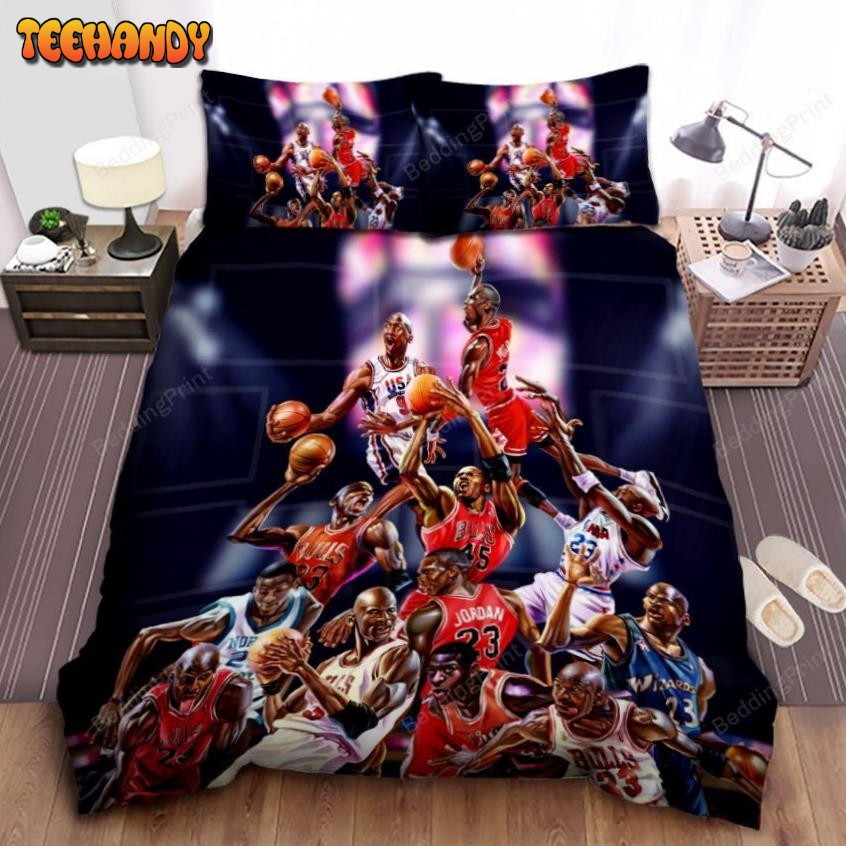 Chicago Bulls Michael Jordan Unstoppable Moves Bed Sheet Duvet Cover Bedding Sets