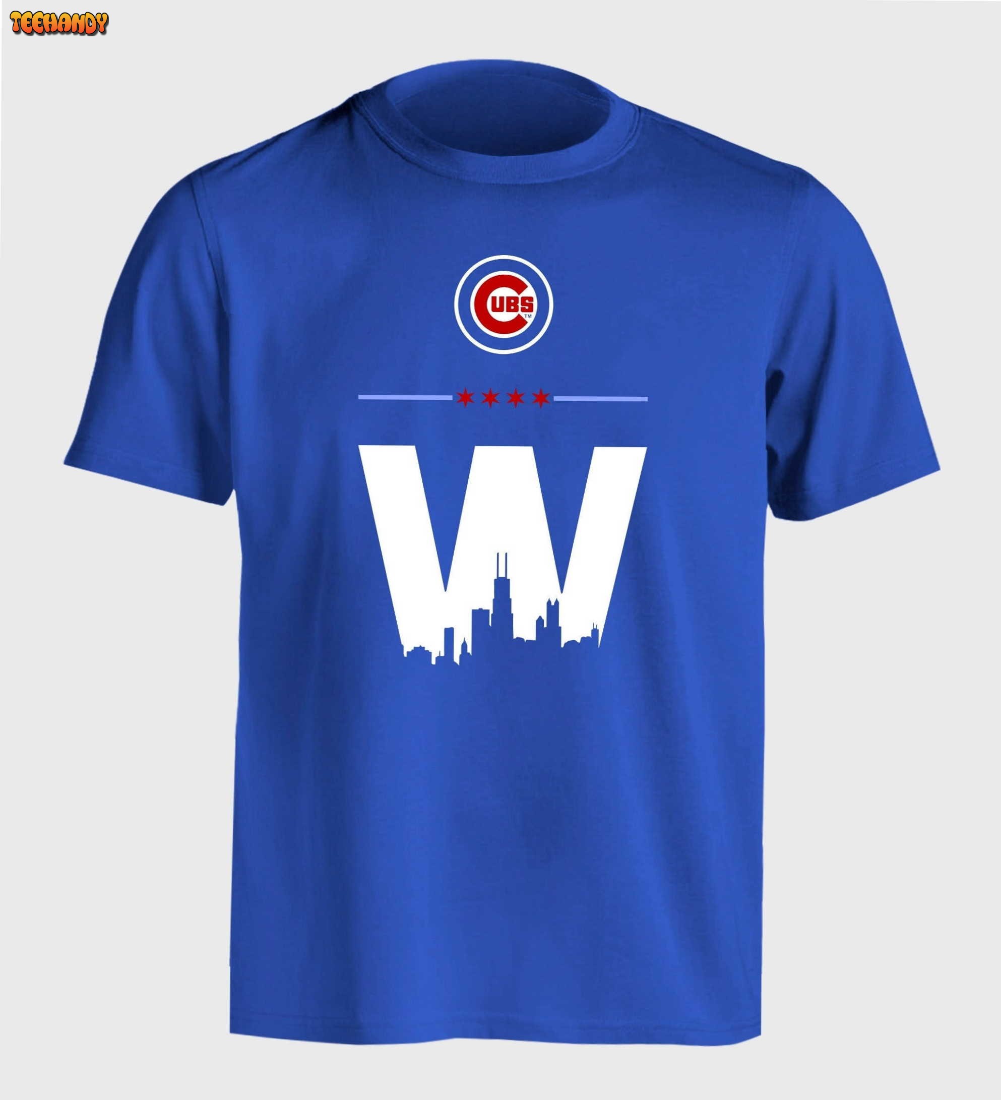 Chicago Cubs Win W with Skyline T-Shirt