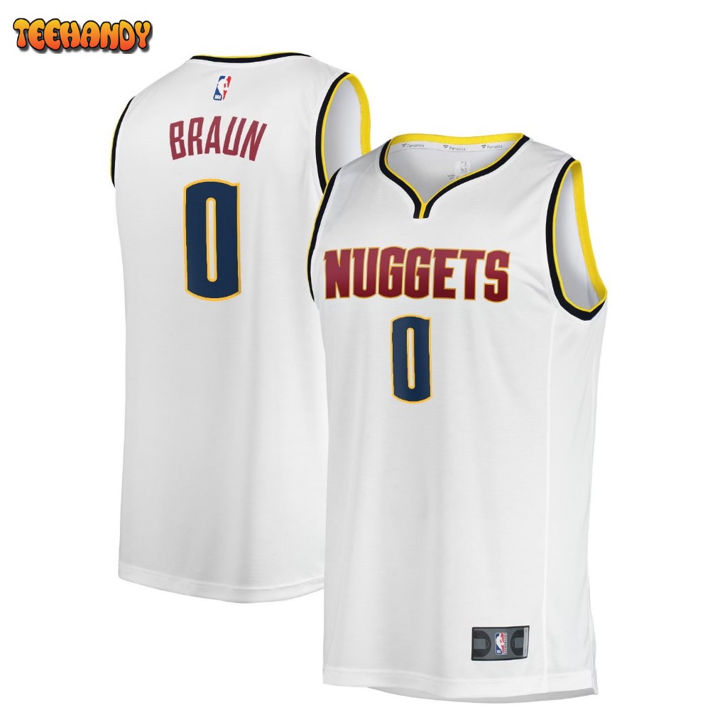 Christian Braun Denver Nuggets Fanatics Branded Fast Break Player Jersey – White