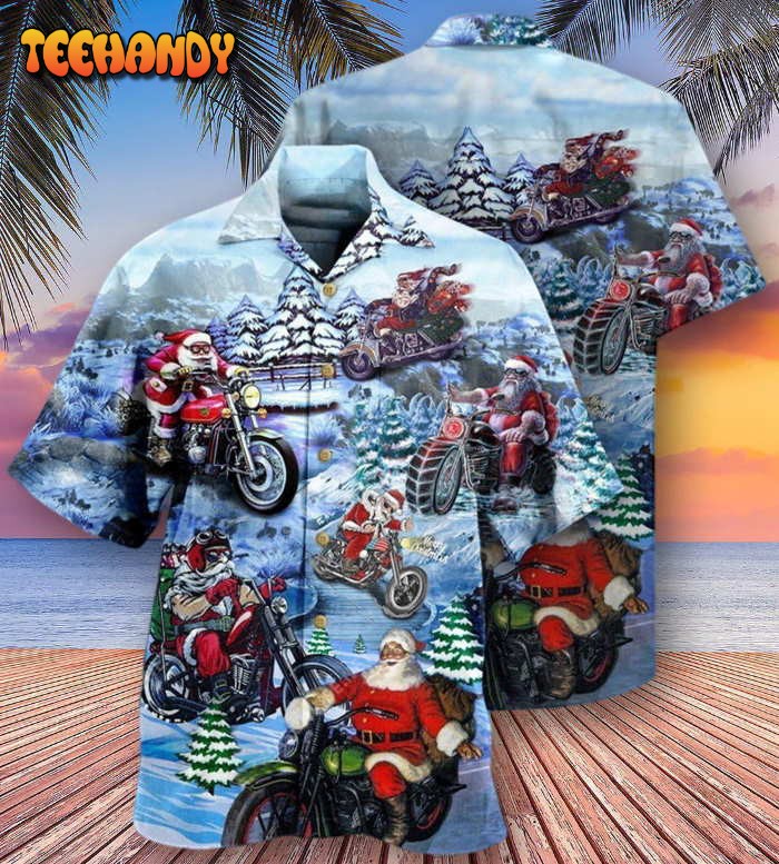 Christmas Driving With Santa Claus Merry Christmas Hawaiian Shirt