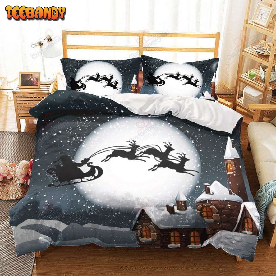 Christmas Eve Bed Sheets Duvet Cover Bedding Set Great Gifts For Christmas Holiday