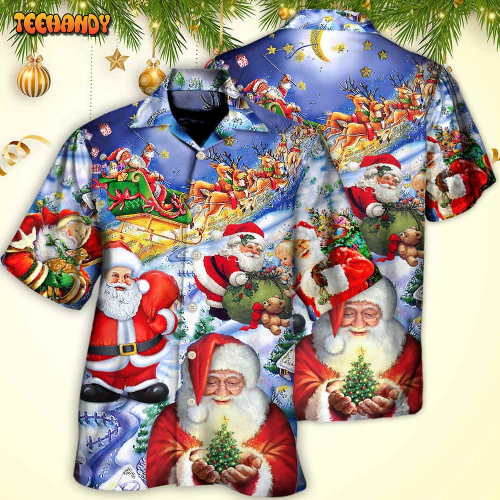 Christmas Funny Santa Claus Happy Xmas Style So Cool Hawaiian Shirt