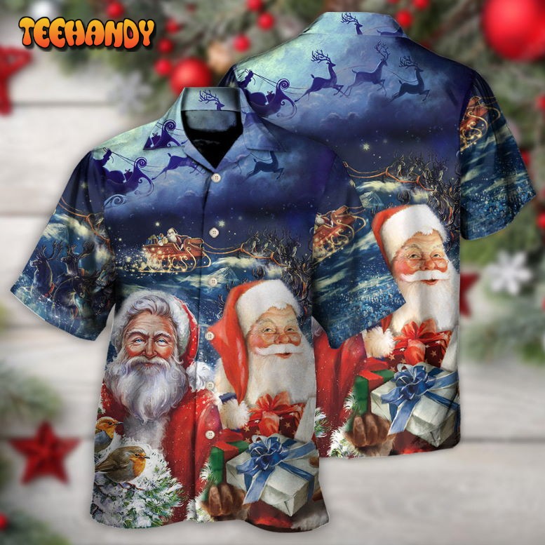 Christmas Santa Claus Snow Hawaiian Shirt