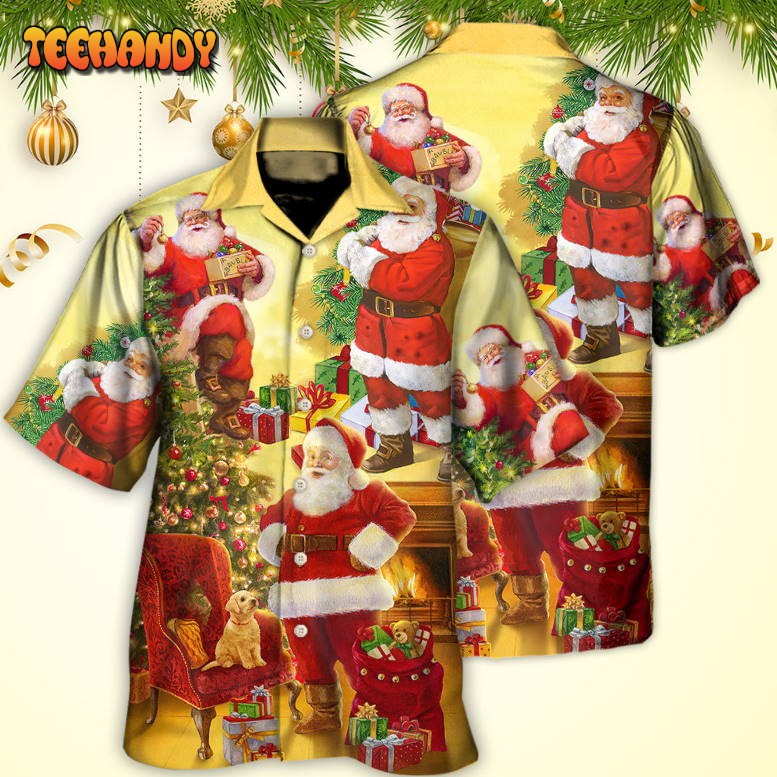 Christmas Santa Claus Story Happy Xmas Art Style TYPE Hawaiian Shirt