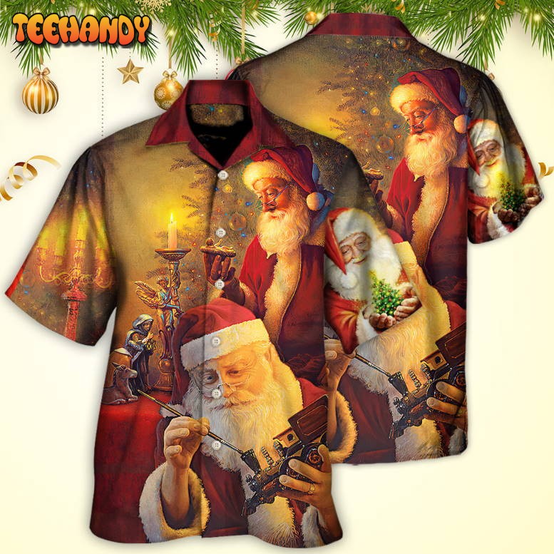 Christmas Santa Claus The Spirit of Christmas Art Style Hawaiian Shirt