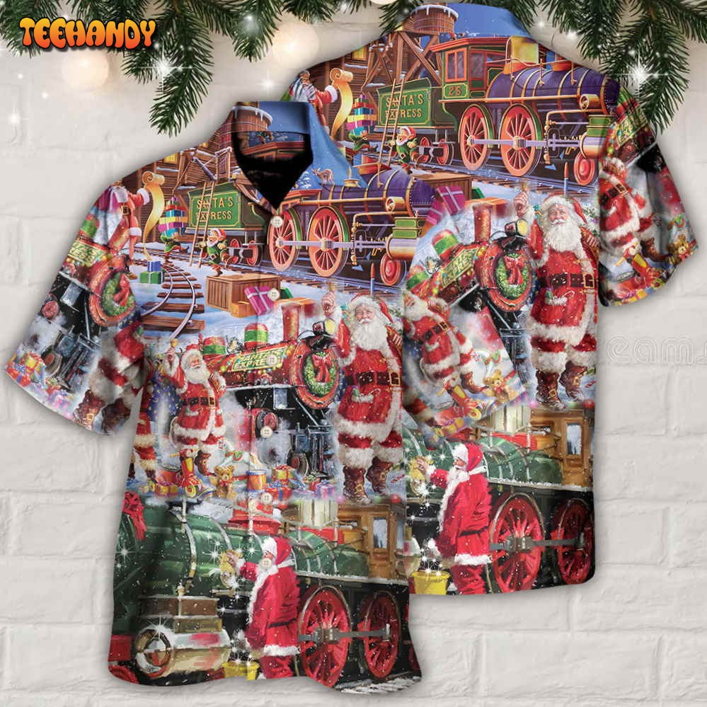 Christmas Santa Snow Village Christmas Spirit Of Giving Hawaiian Shirt