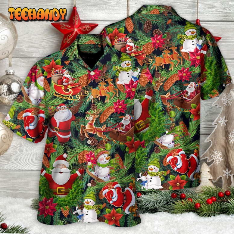 Christmas Santa Snowman Merry Xmas To Everyone Hawaiian Shirt