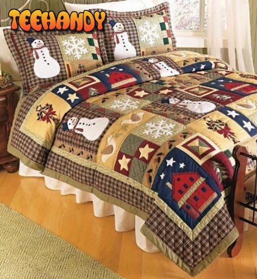 Christmas Snowman Patterns Bed Sheets Duvet Cover Bedding Sets