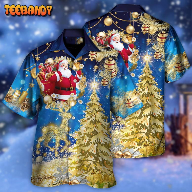 Christmas Tree Blue Style Hawaiian Shirt