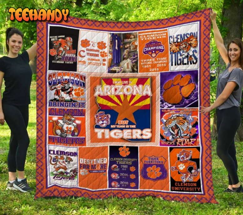 Clemson Tigers Arizona 3D Customized Quilt Blanket