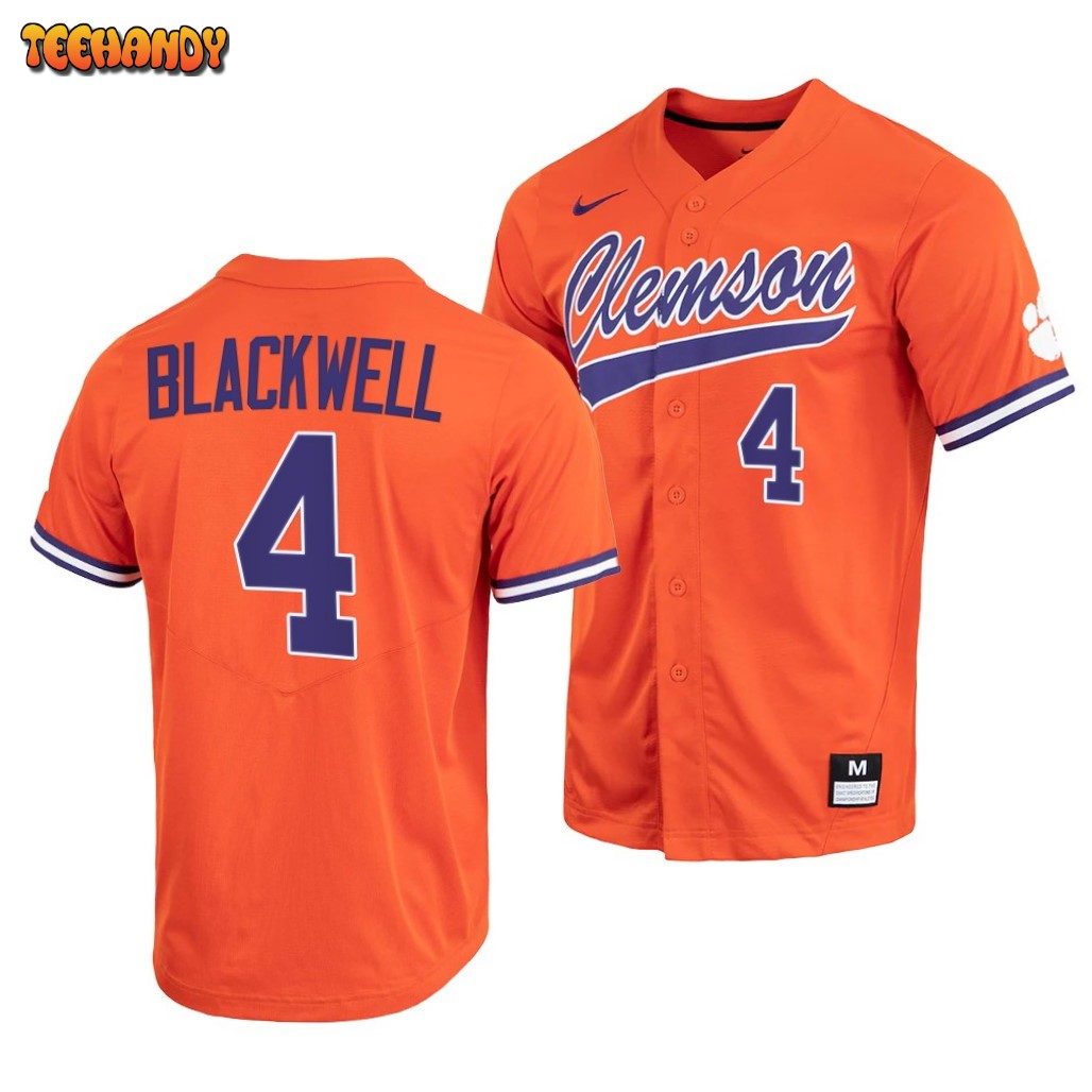 Clemson Tigers Benjamin Blackwell College Baseball Jersey Orange