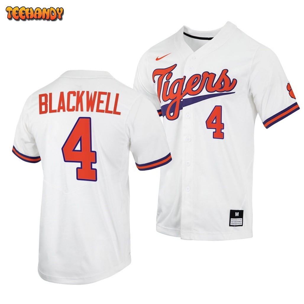 Clemson Tigers Benjamin Blackwell College Baseball Jersey White