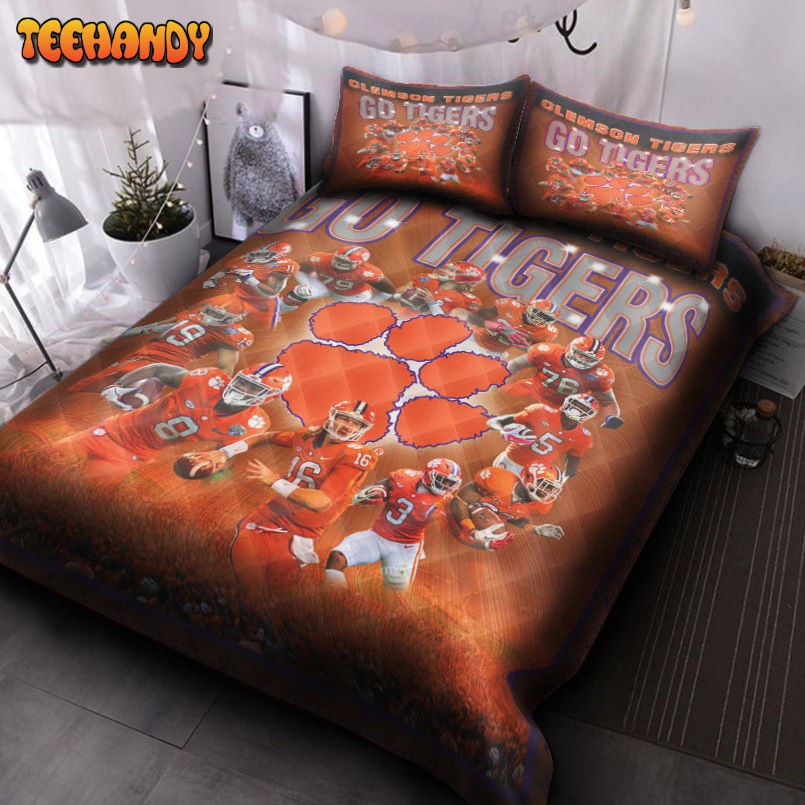 Clemson Tigers V4 Quilt Bedding Set