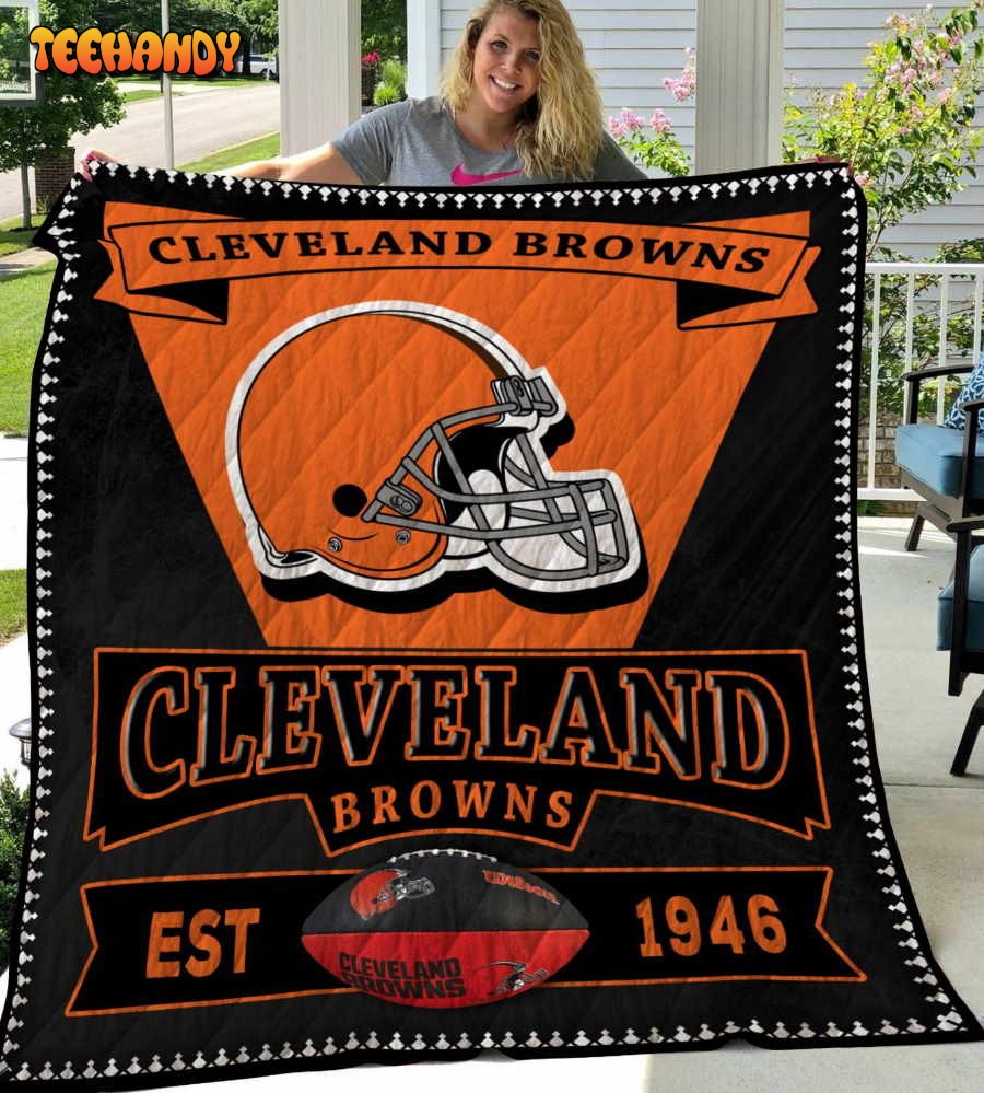 Cleveland Browns 3D Customized Quilt Blanket